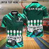 BlueJose Bowling And Pins Horror Pins Face Expression Customized Name, Team Name 3D Shirt (4 Colors)