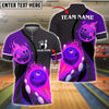 BlueJose Bowling And Pins Fiery Flame Customized Name, Team Name 3D Shirt (4 Colors)