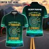BlueJose Darts Funny Neon Text "I Play Darts “ Drink and I Forget Things" Personalized Name, Team Name Shirt (4 Colors)