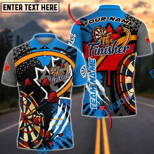 BlueJose Darts The Finisher Champion Design Personalized Name, Team Name Shirt (4 Colors)