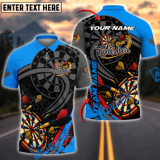 BlueJose Darts The Finisher Target Throw Explosion Style Personalized Name, Team Name Shirt (4 Colors)