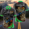 BlueJose Darts Explosive Dartboard & Arrows Graphics Personalized Name, Team Name Shirt (4 Colors)