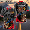 BlueJose Darts Explosive Dartboard & Arrows Graphics Personalized Name, Team Name Shirt (4 Colors)