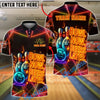 BlueJose Bowling And Pins Neon Now Beers Later Funny Quote Customized Name 3D Shirt (4 Colors)