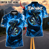 BlueJose Darts Venom Snake Dartboard Toxic Green Flame Customized Name, Team Name 3D Shirt (4 Colors)