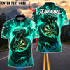 BlueJose Darts Venom Snake Dartboard Toxic Green Flame Customized Name, Team Name 3D Shirt (4 Colors)
