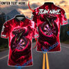 BlueJose Darts Venom Snake Dartboard Toxic Green Flame Customized Name, Team Name 3D Shirt (4 Colors)