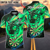 BlueJose Darts Tiger Neon Wildfire Style Personalized Name, Team Name Unisex Shirt (6 Colors)