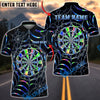 BlueJose Darts Holographic Webboard Style Multicolor Options Personalized Name Shirt (4 Colors)