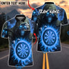 BlueJose Darts Grim Reaper Fire Hand Dartboard Personalized Name, Team Name Unisex Shirt (4 Colors)