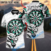 BlueJose Darts Dragon Dartboard Strike Multicolor Options Personalized Name Shirt (4 Colors)