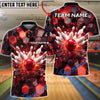 BlueJose Bowling Strike Explosion Customized Name, Team Name 3D Shirt (4 Colors)