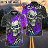 BlueJose Darts Flame Skull Art Multicolor Options Personalized Name Shirt (4 Colors)