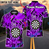 BlueJose Darts Neon Dartboard Electric Astronaut Glow Multicolor Options Personalized Name Shirt (4 Colors)