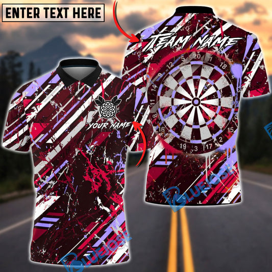 BlueJose Darts Abstract Strike Style Multicolor Options Personalized Name Shirt (4 Colors)