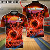 BlueJose Bowling And Pins Retro Neon Sunset City Customized Name, Team Name 3D Shirt (4 Colors)