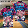 BlueJose Bowling And Pins Cute Horror Bear Graffiti Customized Name, Team Name 3D Shirt (4 Colors)