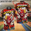 BlueJose Bowling And Pins Strike Boom Good Time Cartoon Beer Party Customized Name, Team Name 3D Shirt (4 Colors)