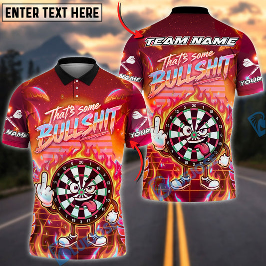 BlueJose Darts Funny Neon Sunset Graffiti Personalized Name, Team Name Unisex Shirt (4 Colors)