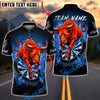 BlueJose Darts Charging Bull Explosion Dartboard Multicolor Options Personalized Name Shirt (4 Colors)