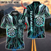 BlueJose Darts Cyber Neon Impact Dartboard Multicolor Options Personalized Name Shirt (4 Colors)