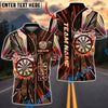 BlueJose Darts Cyber Neon Impact Dartboard Multicolor Options Personalized Name Shirt (4 Colors)