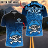 BlueJose Darts Pirate Skull Flame Dartboard Multicolor Options Personalized Name Shirt (4 Colors)