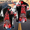 BlueJose Darts Abstract Flame Multicolor Options Personalized Name Shirt (4 Colors)