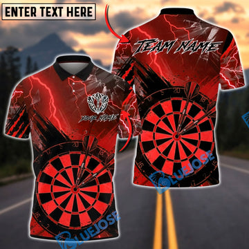 BlueJose Darts Lightning Dartboard Precision Throw Multicolor Options Personalized Name Shirt (6 Colors)