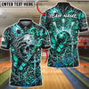 BlueJose Bowling And Pins Gothic Skull Butterfly Lightning Customized Name, Team Name 3D Shirt (4 Colors)