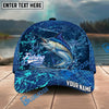 BlueJose Fishing Neon Splash Abstract Dark Pattern Personalized Name Classic 3D Cap Personalized Cap (13 Breeds)