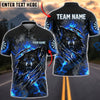 BlueJose Darts Angry Wolf Claw Marks Flame Personalized Name, Team Name Unisex Shirt (4 Colors)