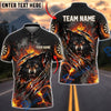 BlueJose Darts Angry Wolf Claw Marks Flame Personalized Name, Team Name Unisex Shirt (4 Colors)
