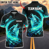 BlueJose Darts Howling Wolf Fire Flame Splash Personalized Name, Team Name Unisex Shirt (4 Colors)