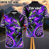 BlueJose Darts Angry Wolf Fire Lightning Personalized Name, Team Name Unisex Shirt (4 Colors)