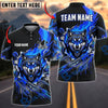 BlueJose Darts Angry Wolf Fire Flames Hole Torn Effect Personalized Name, Team Name Unisex Shirt (4 Colors)