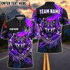 BlueJose Darts Angry Wolf Fire Flames Hole Torn Effect Personalized Name, Team Name Unisex Shirt (4 Colors)