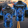 BlueJose Darts Fire Flame Pouncing Tiger Shield Dartboard Personalized Name, Team Name Unisex Shirt (4 Colors)