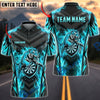 BlueJose Darts Fire Flame Pouncing Tiger Shield Dartboard Personalized Name, Team Name Unisex Shirt (4 Colors)