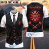 BlueJose Darts Tuxedo Vest Black Tie Pocket Chain Dartboard Personalized Name, Team Name Unisex Shirt (6 Colors)