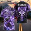 BlueJose Darts Viking Warrior Icy Mountain Lightning Battle Axe Shield Dartboard Personalized Name, Team Name Unisex Shirt (4 Colors)