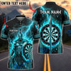 BlueJose Darts Greek Spartan Warrior Lightning Spear Shield Dartboard Personalized Name, Team Name Unisex Shirt (4 Colors)