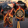 BlueJose Darts Greek Spartan Warrior Lightning Spear Shield Dartboard Personalized Name, Team Name Unisex Shirt (4 Colors)