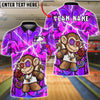 BlueJose Bowling & Pins Graffiti Monkey Urban Street Style Customized Name, Team Name 3D Shirt (4 Colors)