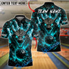 BlueJose Bowling And Pins Dragon Lava Inferno Customized Name, Team Name 3D Shirt (4 Colors)