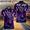 BlueJose Bowling And Pins Dragon Lava Inferno Customized Name, Team Name 3D Shirt (4 Colors)