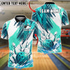 BlueJose Bowling And Pins Splash Grunge Customized Name, Team Name 3D Shirt (6 Colors)