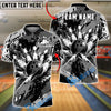 BlueJose Bowling And Pins Strike Explosion Urban Graffiti Customized Name, Team Name 3D Shirt (6 Colors)