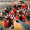 BlueJose Bowling And Pins Strike Explosion Urban Graffiti Customized Name, Team Name 3D Shirt (6 Colors)