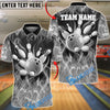 BlueJose Bowling Ball and Pins Smoky Flame Customized Name, Team Name 3D Shirt (6 Colors)